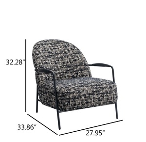 Offre Spéciale Moderne Accent Fauteuil Simple Mode Rembourré Salon Tissu Chaise pour Chambre Hôtel Nouveau Design Occasionnel - Product Image 3
