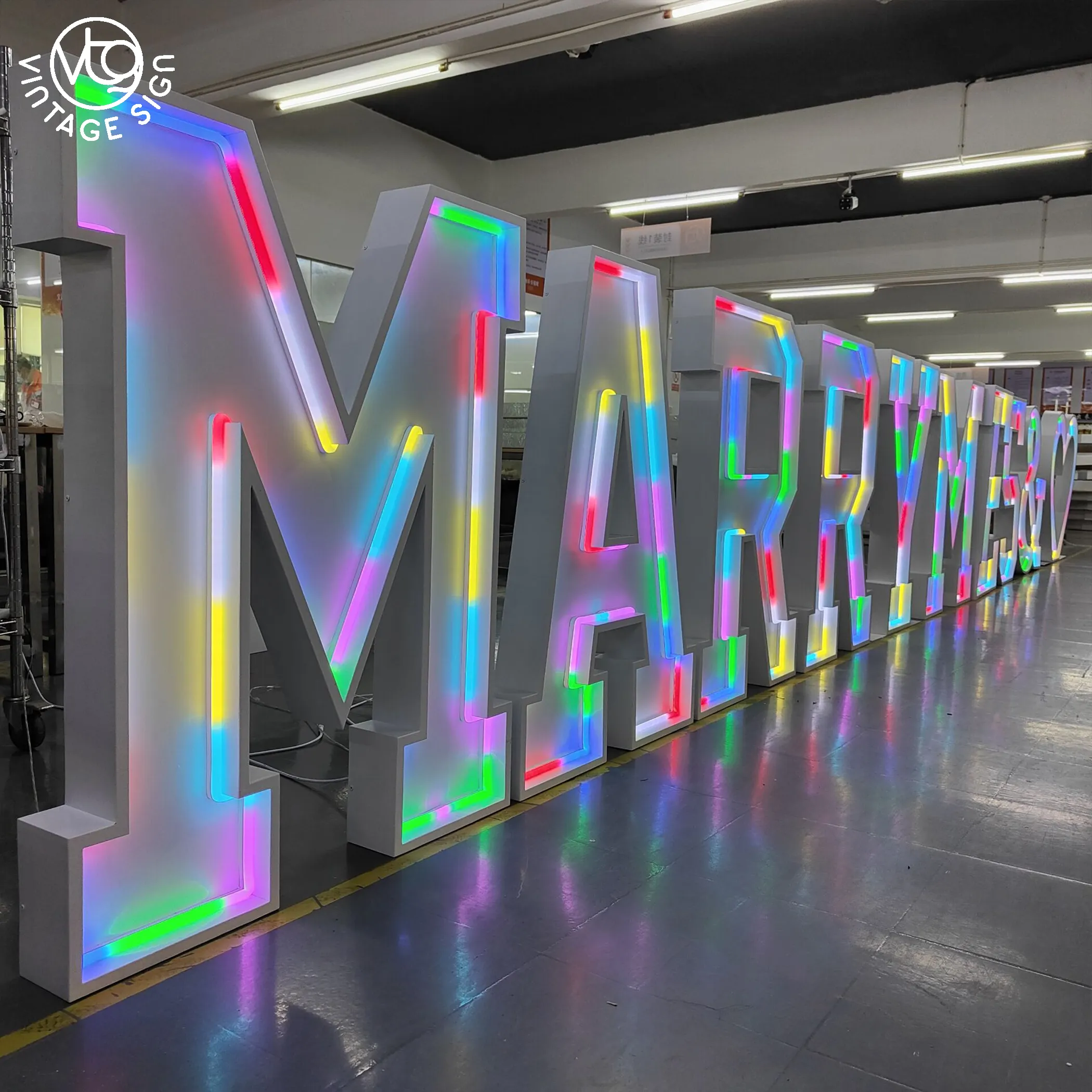 Grande evento lettere alfabeto decorativo Mr e Mrs Grad tendone lettera Vintage Led segno metallo impermeabile lettere tendone a Led