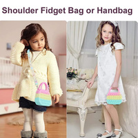 Enfants diagonale maquillage sac jouet rouge à lèvres rouge à lèvres fille habiller ensemble combinaison mode brillant coloré sac à main épaule Fidget