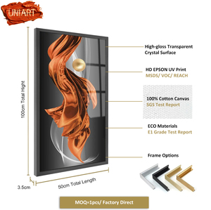 Arte de Pared Vertical de Cristal Geométrico para Pasillo de Entrada de Fábrica, Decoración de Interiores Art <span class=keywords><strong>Deco</strong></span>, Impresión Nórdica Brillante para Colgar en Hoteles - Product Image 3