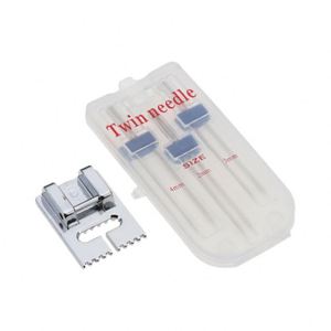 จักรเย็บผ้า3/90 2/90 4/90มม. เข็มคู่แบบรวมเท้าหนาบาง - Product Image 1