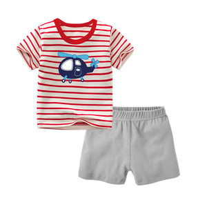 Ali <strong>Express</strong> China Summer Wear Kids Clothing <strong>Names</strong> As Wholesale Children Clothes Striprd T-shirt And Shorts Set - Product Image 6
