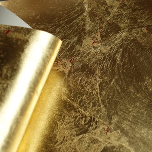 <span class=keywords><strong>Carta</strong></span> <span class=keywords><strong>da</strong></span> <span class=keywords><strong>Parati</strong></span> in Foglia d'Oro Metallica di Lusso Zhenling, Artigianale, per Decorazione Interna - Product Image 1