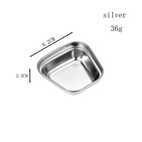Plat à sauce coréen durable en acier inoxydable 304 poli Hui-e, avec compartiments 1/2/3/4, pour restaurant et barbecue
