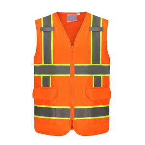 Chaleco DE SEGURIDAD ANSI Hi Vis Chaleco de trabajo de construcción de dos tonos Ropa DE SEGURIDAD reflectante personalizable - Product Image 1
