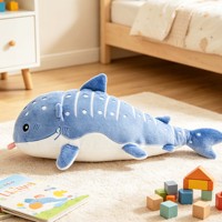 Peluche géante requin baleine personnalisée pour enfants, série animaux marins de dessin animé, jouet en peluche à câliner