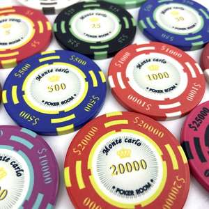 رقائق بوكر سيراميك 12 جم بشعار EP من مادة مخصصة 43 قطر بنسيج عتيق لغرف لعب الكازينو والبوكر - Product Image 5