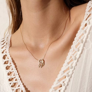 Ciondoli Acchiappasogni in <span class=keywords><strong>Argento</strong></span> 925 TKJ <span class=keywords><strong>a</strong></span> Forma di Foglia per Collane da Donna - Product Image 6