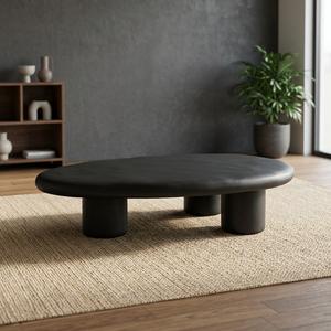 Table basse ronde en fibre de béton légère pour l'extérieur, mobilier de jardin pour hôtels, villas et complexes hôteliers – Vente en gros - Product Image 2