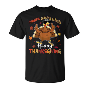 Camiseta Thankful Grateful Blessed Happy Thanksgiving Turkey Gobble - Product Image 2