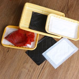 Bandeja para Alimentos, Absorbente de Humedad, Almohadilla Absorbente Perforada para Carne, 160x80mm, 1~3 Días, 45ml/unidad, Misource, Blanco, Negro, 500 Unidades - Product Image 2