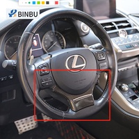 Pour Lexus CT200 IS ES GS RC NX : Housse de volant en fibre de carbone sèche, garniture décorative, kit de mise à niveau pour la décoration intérieure de voiture