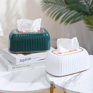 Plastic Modern Minimalist Waterproof Light-Luxury Multifunctional Multipurpose Storage Box for Living Room Tissue Box - Product Image 1