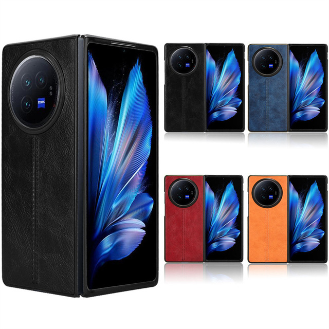 Luxury Ultra Retro Colorful PU+TPU Leather Skin case for VIVO X Fold 3 Pro