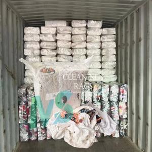 Trapos de algodón blanco 100% reciclado para limpieza industrial, trapos de limpieza hechos de trapos de algodón blanco reciclado - Product Image 1