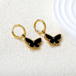 Pendientes de Mariposa Pequeños y Delicados de Acero Inoxidable 316L con Baño de Oro PVD de 14k y 18k para Mujer, Venta al por Mayor - Product Image 4