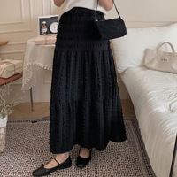 Robe longue maxi décontractée en mousseline de soie et élasthanne, coupe trapèze, taille naturelle, col en V, lavable, design personnalisé, pour femme de bureau