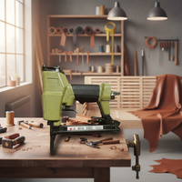 Agrafeuse pneumatique XINYI 21Ga à bec long 8016L de qualité industrielle, pistolet à clous en forme de U pour cuir, canapé, travail du bois, décoration