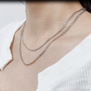 Hip Hop alta gioielleria da uomo 4mm cubana <span class=keywords><strong>925</strong></span> solida catena in argento Sterling <span class=keywords><strong>925</strong></span> collana in argento - Product Image 3