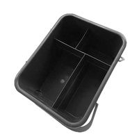 O-Cleaning Panier de rangement portable à 4 compartiments en plastique avec poignée, organisateur d'outils de nettoyage