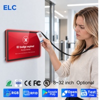 Terminal de pointage RFID Android avec écran tactile 10 points, lumière d'état LED RGB, fixation murale pour accès des employés