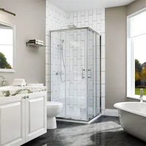 Oumeiga 900 X 900 Mm Framed Corner Entry Square Shower Enclosure 6mm Tempered Glass Cubicle