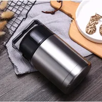 Boîte à lunch isotherme grande capacité 800ML/1000ML, conteneurs portables en acier inoxydable pour aliments et soupes, flacons sous vide, thermos