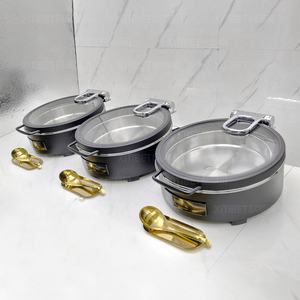 Nouveaux réchauds de <span class=keywords><strong>buffet</strong></span> en acier inoxydable, design innovant, 6L, équipement de maintien au chaud des aliments sur table, électrique 600W, tension universelle - Product Image 4