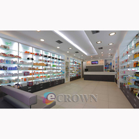 Commercial Floor Cabinet Advertising Boutique Metal Shop for Shop Drug showcase Pharmacy Shop Design OEM