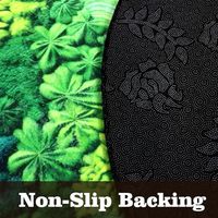 Tapis rond en fourrure synthétique vert mousse, imprimé botanique doux, antidérapant, lavable, style bohème, pour salon et chambre à coucher