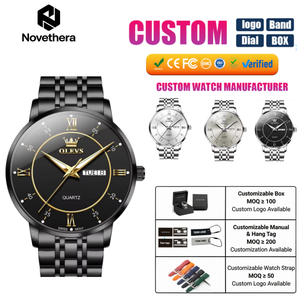 Jam Tangan Quartz Pria OLEVS 3680 Bisnis Diameter 40MM Tali Baja Tahan Karat Solid Tahan Air 30M Analog - Product Image 6