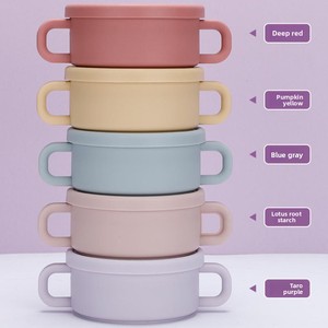 <b>Hot</b> Sale Eco Friendly Silicone Baby Feeding Snack <b>Container</b> Bowl <b>Food</b> Grade Silicone Baby Eating Bowl <b>Food</b> Feeding Bowl With Lid - Product Image 5