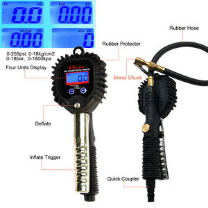 Car digital tire pressure gauge ergonomic grip metal joint real-time pressure reading suitable for all kinds of scenes spot - Product Image 4