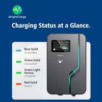 Estación de Carga para Vehículos Eléctricos en Edificios Comerciales, Wallbox de 22KW, Cargador Inteligente Trifásico, OCPP, RFID, WiFi, LCD, Tipo 2, WrightCharge