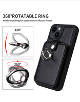 PU Portefeuille Téléphone étui pour samsung Mobile Téléphone S23 S24 S25 Fentes Pour Cartes Titulaire Couverture Arrière En Cuir pour Iphone 17 16 15 14 13 12 11