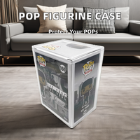 Jihong, venta al por mayor, cubierta protectora POP transparente moderna, vitrina Rectangular dura de 4 pulgadas, caja gruesa de 3mm, cajas de almacenamiento, contenedores