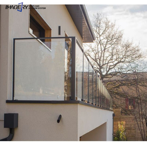 Ringhiere in Vetro Temperato di Sicurezza Resistenti alle Intemperie in Stile Moderno con Telaio in Alluminio per Balconi e <span class=keywords><strong>Scale</strong></span> - Product Image 2