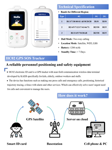 Traceur GPS SOS pour étudiants avec <span class=keywords><strong>carte</strong></span> SIM, Wi-Fi, en plastique – Téléphone familial et scolaire - Product Image 2