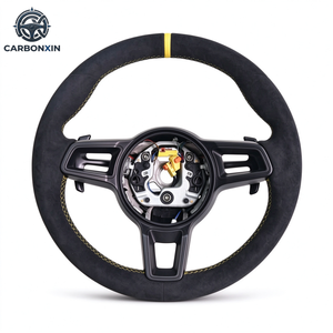 Volante de Alcántara para Porsche Macan, Panamera, Taycan, Cayenne, Cayman, 718, 911, 918, 991, 981, 987, 996, 958, 992, GT2, GT2RS, GT3, GT4 - Product Image 1