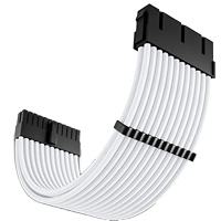 ชุดต่อสายเคเบิล PSU แบบแขนยาวสีขาว18AWG 24Pin atx/ 8 (4 + 4) epps/ Dual 8 (6 + 2) หวีพิน PCIe สำหรับการใช้งานทางอิเล็กทรอนิกส์ - Product Image 5