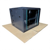 Kabinet Rak Server Jaringan Kustom 19 Inci dengan Engsel, Model Ayun Ganda 4U 6U 9U 12U untuk Komunikasi IT