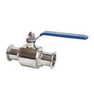 High quality Sanitary Ball valve 2" O.D 51mm stainless steel Food grade Sanitary clamp Ferrule Quick connect straight ball valve