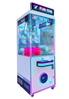 Neofuns poupée personnalisée en peluche métal cube grue craw machine arcade avec accepteur de billets