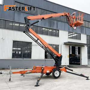 Elevación más rápida Mini pequeño 10-20m <span class=keywords><strong>Plataforma</strong></span> de trabajo aéreo <span class=keywords><strong>Remolque</strong></span> Telescópico Articulado Cherry Picker Spider Lift Remolcable Boom Lift - Product Image 1