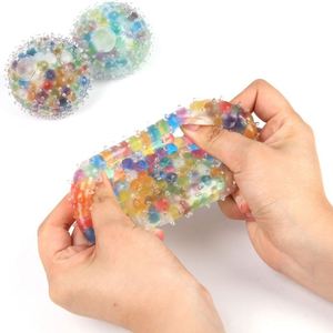 Custom Novelty Rainbow Bead Stress - Relief <b>Squeeze</b> <b>Ball</b>, Fun Fidget Toy for Relaxation - Product Image 1