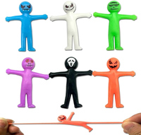 Mini figurines humaines multi-expressions extensibles en silicone, jouets sensoriels anti-stress, cadeaux de fête, 20 pièces/sac, pour enfants et adultes