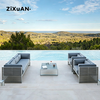 Meubles de luxe modernes pour l'extérieur, de style nordique, pour hôtel, patio, villa, restaurant, terrasse, jardin, piscine, canapé, chaise