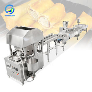 OCEAN Finger Lumpia Vietnamese Rice <b>Paper</b> Roll Sheets Folding Filling <b>Make</b> <b>Machine</b> Spring Roll <b>Production</b> Line - Product Image 1