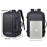 Sac à dos d'affaires extensible imperméable à l'eau, avec port USB, multi-compartiments, pour homme, pour ordinateur portable, directement de l'usine