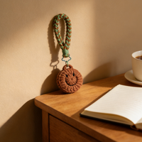 KIVA Pendentif en peluche fait main souriant, porte-clés, décoration de sac, accessoires mignons et colorés à faire soi-même